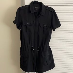 Black short sleeve blouse